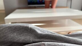 stepfather shows dick while cleaning, ends up jerking, sucking, riding in spanish