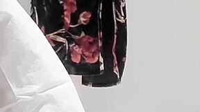 Skinny Young Japanese Girl in Sexy One Piece Shows Off Feet!