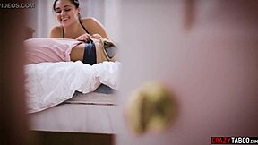 Creepy Voyeur Spies On Young Interracial Couple Having Raw Sex!