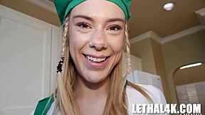 dylan moore gives jerry kovak a generous reward with her petite body