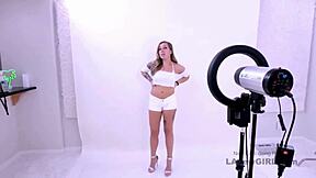 gorgeous brunette gets fucked in a modeling audition