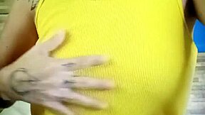 Venezuelan brunette student masturbates with vibrator to orgasm