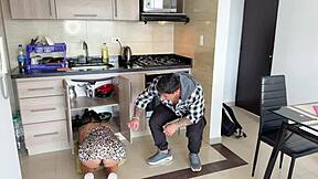 busty milf mistakes her stepson for husband and enjoys the encounter