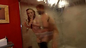 Skinny babe takes monster cock in shower, rough and humiliating