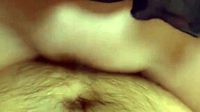 working the dick while rubbing pussy, can't hold back