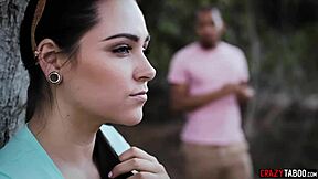 Creepy Voyeur Spies On Young Interracial Couple Having Raw Sex!