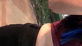 After the party, the young girl is caught on the street and he can't hold back when she opens her legs!