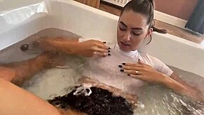 Yoya grey, the sexy brunette waitress, bent over for wet sex