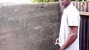 guy demonstrates peeing technique for prostate issues.