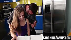 Marissa Gets Help With Spanish Homework From Step Dad