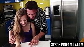 Marissa Gets Help With Spanish Homework From Step Dad