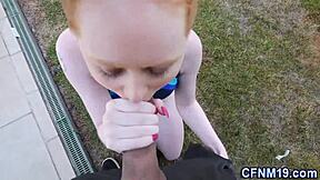 Cfnm redhead gets cum dumped 😈