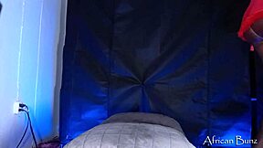 Wearing red while stuffing a dido up mt tingt asshole - anal collection - african bunz