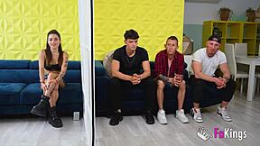 Hardcore Date For Young Rubi: Choose One Guy To Fuck Among Three!