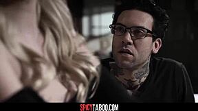 Kenna James gets intense blowjob.