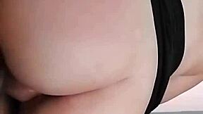 Is this hot teen riding her stepbrother's huge cock with tight pussy?