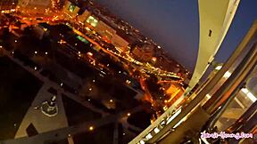 Cute petite girl rides big cock in Budapest sex vlog with Jamie Young