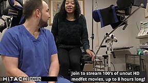 freshman gets mandatory hitachi orgasm from doctor yasmine woods
