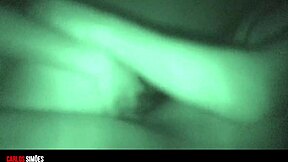 I placed a hidden camera and filmed my lover intensely fucking me in the dark