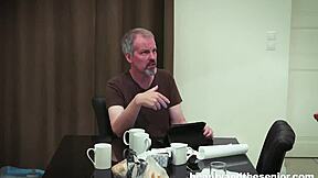 Skinny Teen Maid Fucks Her Old Boss For A Promotion