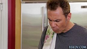 Pornstar eats teen pussy with intense fingering!