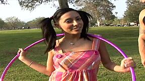 Young 18+ Step Daughter Gets Public Facial