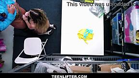 Blonde teen strip searched and fucked by cop