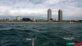 Are these two girls eating pussy on a boat?