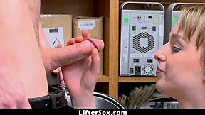 i hid the stolen item in my underwear, but the officer tore it and fucked me hard.