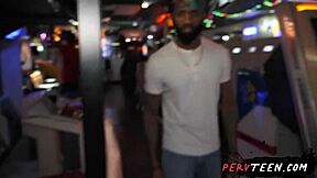 Sneaky waitress fucks me in restaurant, but we get caught?