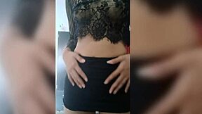 She touches herself in mini skirt asking for sex