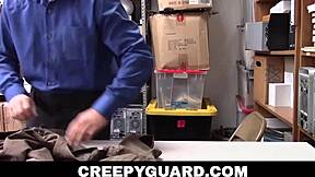 Creepyguard Curvy Thief Amilia Onyx Stripped Searched And Fucked By Lp Officer In Garage