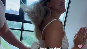 petite beautiful teen feels intense emotions during creampie sex with stepbrother