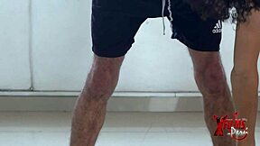 Hot women suck the boxing coach's dick eagerly.