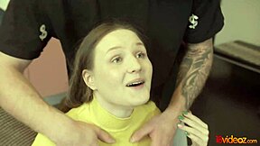 Perky teen pounded hard by neighbor.