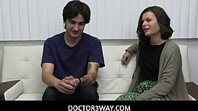 Doctor threesome with stepbro and Aaliyah