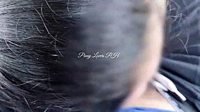 Horny Asian fucks in forest to avoid husband?