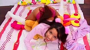 Little Lupe Fingers Her Small Tits Solo