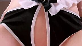 barely legal teen 18+ bunny girl rides my dick with all holes vertical, so fun!