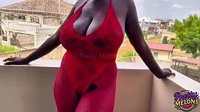 i watch this teen masturbate outdoors in lingerie, squirting with big clit and juicy ass