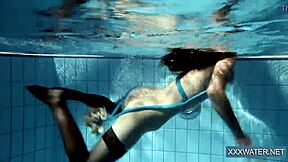 hot hungarian teen in the swimming pool petra