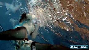 hot hungarian teen in the swimming pool petra