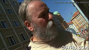 The Mad Old Boy Emotionally Licks The Young Girl's Pussy With Passion. He Feels Intense Desire.