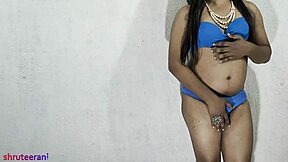 Indian Shemale In Blue Bikini, Ready For Anal?