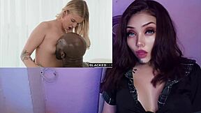 RUBIA TEEN MASTURBATES BEFORE BIG BLACK COCK