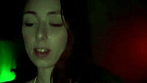 Sister-in-law with green eyes rides hard and gets facial