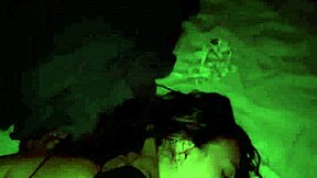 Sister-in-law with green eyes rides hard and gets facial