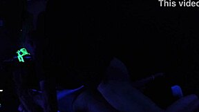 I watch carrie b's skinny body in blacklight sex, so hot!