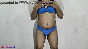 Indian Shemale In Blue Bikini, Ready For Anal?