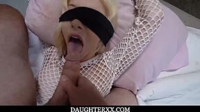 Stepdad Surprised by Stepdaughter's Pussy Exposure